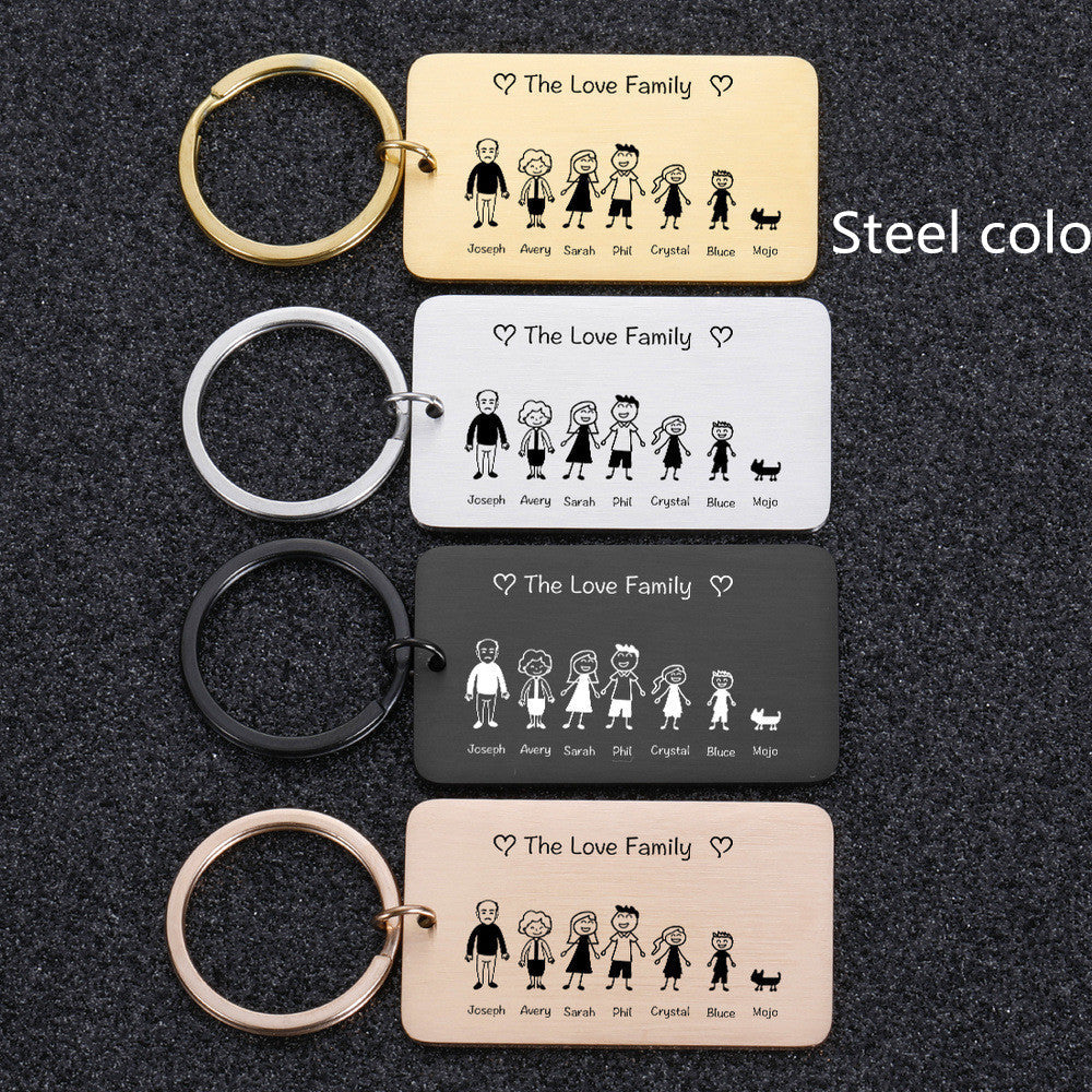 Personalized Stainless Steel Keychain