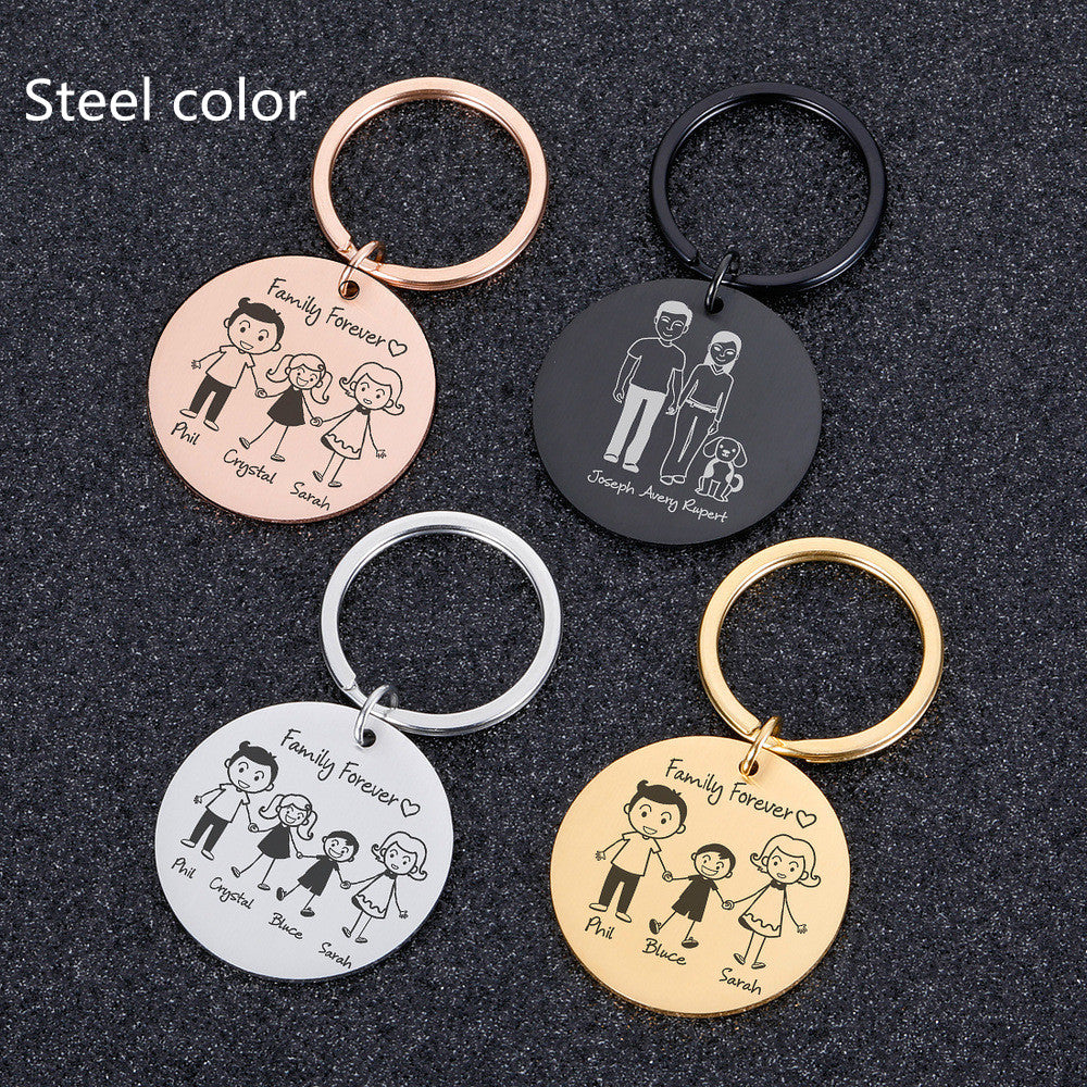 Personalized Stainless Steel Keychain